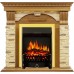 Каминокомплект Dublin -  Дуб / Сланец с очагом Fobos FX Brass