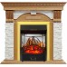 Каминокомплект Dublin - Дуб / Сланец белый с очагом Majestic FX M Brass
