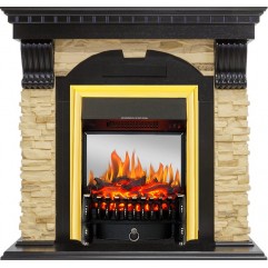 Каминокомплект Dublin - Венге / Сланец с очагом Fobos FX M Brass Каминокомплект Dublin - Венге / Сланец с очагом Fobos FX M Brass