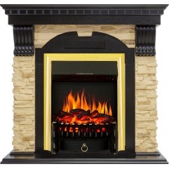 Каминокомплект Dublin - Венге / Сланец с очагом Fobos FX Brass Каминокомплект Dublin - Венге / Сланец с очагом Fobos FX Brass