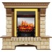 Каминокомплект Pierre Luxe - Дуб / Шампань с очагом Fobos FX M Brass