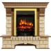 Каминокомплект Pierre Luxe - Дуб / Шампань с очагом Fobos FX Brass