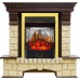 Каминокомплект Pierre Luxe - Темный дуб / Шампань с очагом Majestic FX M Brass