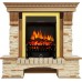 Каминокомплект Pierre Luxe - Дуб / Сланец с очагом Fobos FX Brass