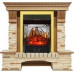 Каминокомплект Pierre Luxe - Дуб / Сланец с очагом Majestic FX M Brass