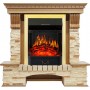 Каминокомплект Pierre Luxe - Дуб / Сланец с очагом Majestic FX Brass Каминокомплект Pierre Luxe - Дуб / Сланец с очагом Majestic FX Brass