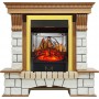 Каминокомплект Pierre Luxe - Дуб / Белый с очагом Majestic FX M Brass Каминокомплект Pierre Luxe - Дуб / Белый с очагом Majestic FX M Brass
