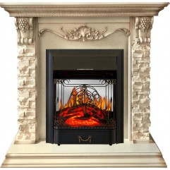 Каминокомплект Adriana - Cлоновая кость с очагом Majestic FX M Black Каминокомплект Adriana - Cлоновая кость с очагом Majestic FX M Black