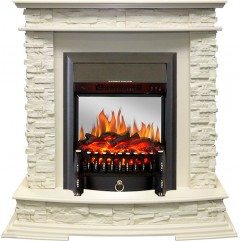 Каминокомплект Luzern - Слоновая кость с очагом Fobos FX M Black Каминокомплект Luzern - Слоновая кость с очагом Fobos FX M Black