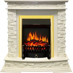Каминокомплект Luzern - Слоновая кость с очагом Fobos FX Brass Каминокомплект Luzern - Слоновая кость с очагом Fobos FX Brass