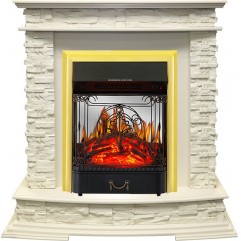 Каминокомплект Luzern - Слоновая кость с очагом Majestic FX M Brass Каминокомплект Luzern - Слоновая кость с очагом Majestic FX M Brass