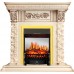 Каминокомплект Luxemburg (каменный) - Сланец/Cлоновая кость с патиной с очагом Fobos FX M Brass