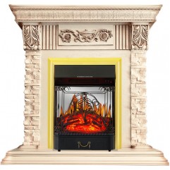Каминокомплект Luxemburg (каменный) - Сланец/Cлоновая кость с патиной с очагом Majestic FX M Brass Каминокомплект Luxemburg (каменный) - Сланец/Cлоновая кость с патиной с очагом Majestic FX M Brass