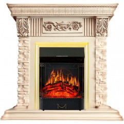 Каминокомплект Luxemburg (каменный) - Сланец/Cлоновая кость с патиной с очагом Majestic FX Brass Каминокомплект Luxemburg (каменный) - Сланец/Cлоновая кость с патиной с очагом Majestic FX Brass