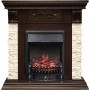 Каминокомплект Luxemburg (каменный) - Сланец/Темный дуб с очагом Fobos FX Black Каминокомплект Luxemburg (каменный) - Сланец/Темный дуб с очагом Fobos FX Black
