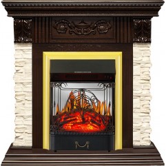Каминокомплект Luxemburg (каменный) - Сланец/Темный дуб с очагом Majestic FX M Brass Каминокомплект Luxemburg (каменный) - Сланец/Темный дуб с очагом Majestic FX M Brass
