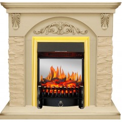 Каминокомплект Bern Сланец крупный бежевый / Алебастр темная патина с очагом Fobos FX M Brass Каминокомплект Bern Сланец крупный бежевый / Алебастр темная патина с очагом Fobos FX M Brass