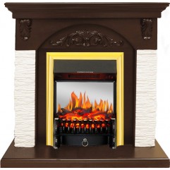 Каминокомплект Bern Сланец мелкий белый / Темный дуб с очагом Fobos FX M Brass Каминокомплект Bern Сланец мелкий белый / Темный дуб с очагом Fobos FX M Brass