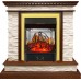 Каминокомплект Calgary - Дуб / Сланец белый с очагом Majestic FX M Brass