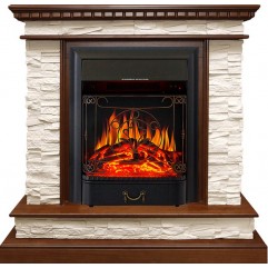 Каминокомплект Calgary - Дуб / Сланец белый с очагом Majestic FX Black Каминокомплект Calgary - Дуб / Сланец белый с очагом Majestic FX Black
