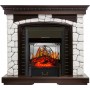 Каминокомплект Glasgow - Темный дуб / Белый с очагом Majestic FX M Black Каминокомплект Glasgow - Темный дуб / Белый с очагом Majestic FX M Black