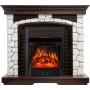 Каминокомплект Glasgow - Темный дуб / Белый с очагом Majestic FX Black Каминокомплект Glasgow - Темный дуб / Белый с очагом Majestic FX Black