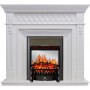 Каминокомплект Alexandria - Белый дуб с очагом Fobos FX M Black Каминокомплект Alexandria - Белый дуб с очагом Fobos FX M Black