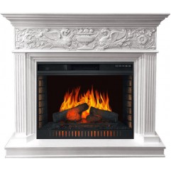 Каминокомплект Palace - Белый с серебром с очагом Vision 30 EF LED FX Каминокомплект Palace - Белый с серебром с очагом Vision 30 EF LED FX