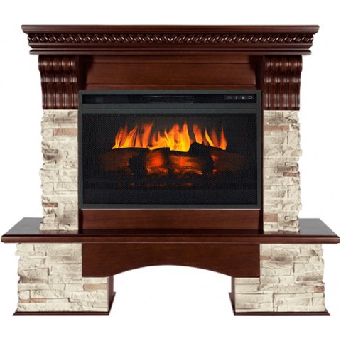 Каминокомплект Aberdeen - Темный дуб с очагом Vision 26 EF LED 3D FX