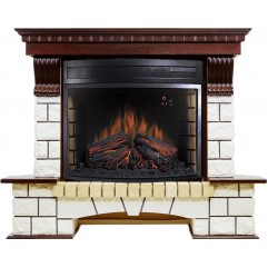 Каминокомплект Pierre - Темный дуб / Белый (Высота 1045мм) с очагом Dioramic 28 LED FX Каминокомплект Pierre - Темный дуб / Белый (Высота 1045мм) с очагом Dioramic 28 LED FX