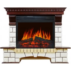 Каминокомплект Pierre - Темный дуб / Белый (Высота 1045мм) с очагом Jupiter FX New Каминокомплект Pierre - Темный дуб / Белый (Высота 1045мм) с очагом Jupiter FX New