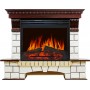 Каминокомплект Pierre - Темный дуб / Белый (Высота 1045мм) с очагом Jupiter FX New