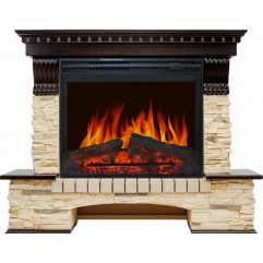 Каминокомплект Pierre Luxe угловой - Темный дуб / Сланец (Высота 1045мм) с очагом Jupiter FX New Каминокомплект Pierre Luxe угловой - Темный дуб / Сланец (Высота 1045мм) с очагом Jupiter FX New