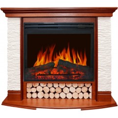 Каминокомплект Country - Орех/Сланец белый с очагом Jupiter FX New Каминокомплект Country - Орех/Сланец белый с очагом Jupiter FX New