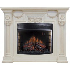 Каминокомплект London - Слоновая кость с патиной с очагом Dioramic 28 LED FX Каминокомплект London - Слоновая кость с патиной с очагом Dioramic 28 LED FX