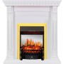 Каминокомплект Orlean - Белый с очагом Fobos FX M Brass Каминокомплект Orlean - Белый с очагом Fobos FX M Brass