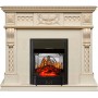 Каминокомплект Corsica - Слоновая кость с патиной (Ширина 1100) с очагом Majestic FX M Black Каминокомплект Corsica - Слоновая кость с патиной (Ширина 1100) с очагом Majestic FX M Black