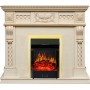 Каминокомплект Corsica - Слоновая кость с патиной (Ширина 1100) с очагом Majestic FX Brass