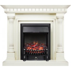 Каминокомплект Dallas - Слоновая кость с патиной с очагом Fobos FX Black Каминокомплект Dallas - Слоновая кость с патиной с очагом Fobos FX Black