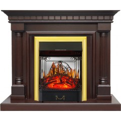 Каминокомплект Dallas - Темный дуб с очагом Majestic FX M Brass Каминокомплект Dallas - Темный дуб с очагом Majestic FX M Brass