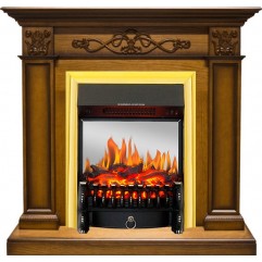 Каминокомплект Verona - Дуб антик с очагом Fobos FX M Brass Каминокомплект Verona - Дуб антик с очагом Fobos FX M Brass