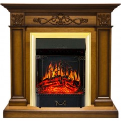 Каминокомплект Verona - Дуб антик с очагом Majestic FX Brass Каминокомплект Verona - Дуб антик с очагом Majestic FX Brass