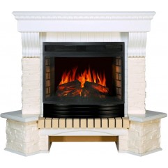 Каминокомплект Pierre Luxe угловой - Белый / Сланец белый с очагом Dioramic 25 LED FX Каминокомплект Pierre Luxe угловой - Белый / Сланец белый с очагом Dioramic 25 LED FX