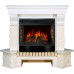 Каминокомплект Pierre Luxe угловой - Белый / Сланец белый с очагом Dioramic 25 LED FX