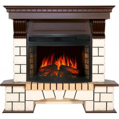 Каминокомплект Pierre Luxe угловой - Белый / Темный дуб с очагом Dioramic 25 LED FX Каминокомплект Pierre Luxe угловой - Белый / Темный дуб с очагом Dioramic 25 LED FX