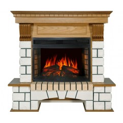 Каминокомплект Pierre Luxe - Белый / Дуб с очагом Dioramic 25 LED FX Каминокомплект Pierre Luxe - Белый / Дуб с очагом Dioramic 25 LED FX