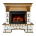 Каминокомплект Pierre Luxe - Белый / Дуб с очагом Dioramic 25 LED FX