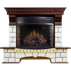 Каминокомплект Pierre Luxe угловой - Темный дуб / Белый (Ширина 1280мм) с очагом Dioramic 28 LED FX Каминокомплект Pierre Luxe угловой - Темный дуб / Белый (Ширина 1280мм) с очагом Dioramic 28 LED FX