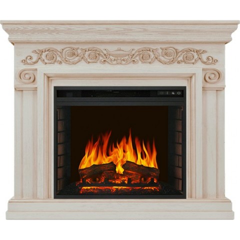 Каминокомплект Athena - Слоновая кость с патиной с очагом Vision 23 EF LED FX