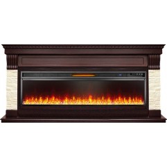 Каминокомплект Denver - Темный дуб / Бежевый с очагом Vision 60 LED Каминокомплект Denver - Темный дуб / Бежевый с очагом Vision 60 LED